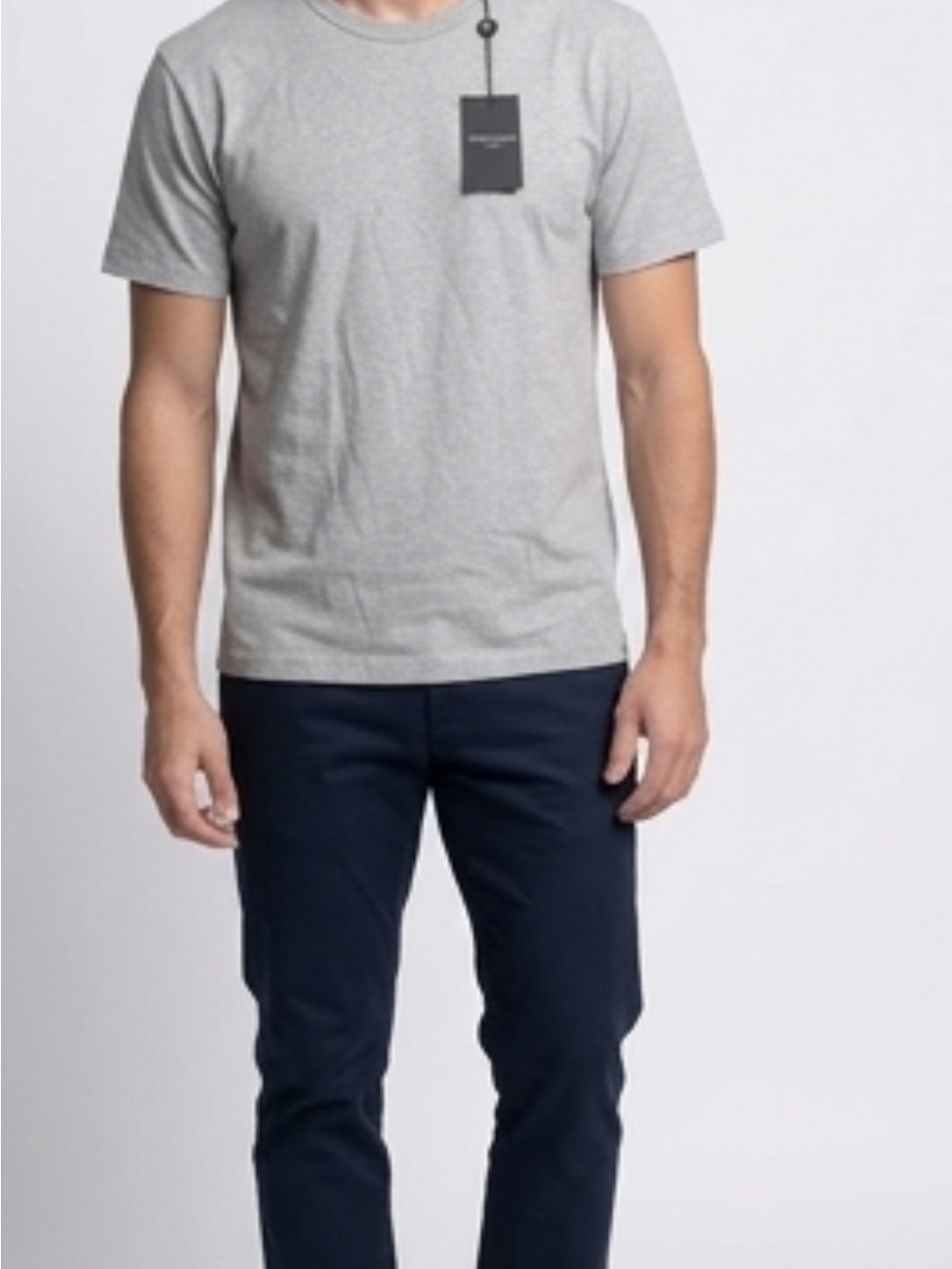 Peter Manning Men's Crew Neck T-Shirt in Light Gray